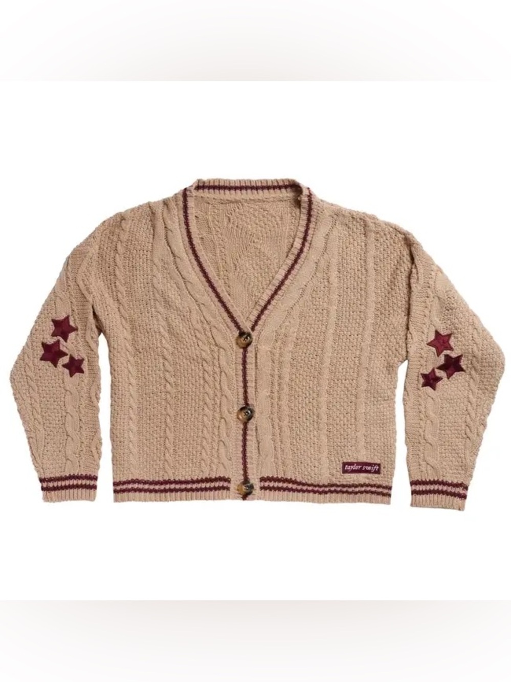 Authentic Taylor Swift Beige Folklore Holiday Edition Cardigan Sweater Size M/L